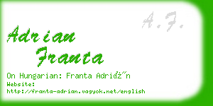 adrian franta business card